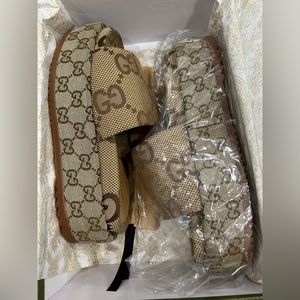 Gucci platform slides